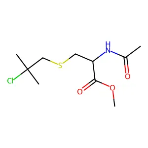 N-Acetyl-S-(2-chloro-2-methylpropyl)-L-cysteine methyl ester structure