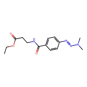 Ethyl 3-[[4-(dimethylaminodiazenyl)benzoyl]amino]propanoate structure