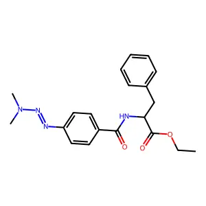 Ethyl 2-[[4-(dimethylaminodiazenyl)benzoyl]amino]-3-phenylpropanoate structure