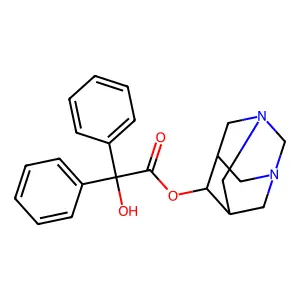 二苯乙醇酸1,3-二氮杂金刚烷-6-基酯 structure