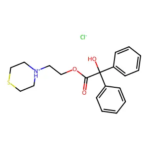 Benzilic acid, 2-thiomorpholinoethyl ester, hydrochloride structure