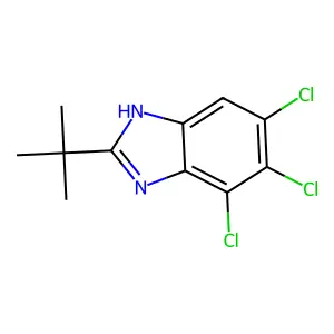Benzimidazole, 2-tert-butyl-4,5,6-trichloro- structure