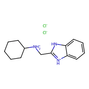 Benzimidazole, 2-((cyclohexylamino)methyl)-, dihydrochloride structure