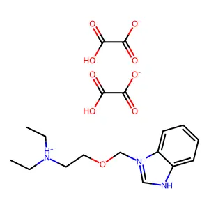 Benzimidazole, 1-((2-(diethylamino)ethoxy)methyl)-, dioxalate structure