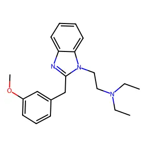 Benzimidazole, 1-(2-(diethylamino)ethyl)-2-(3-methoxybenzyl)- structure