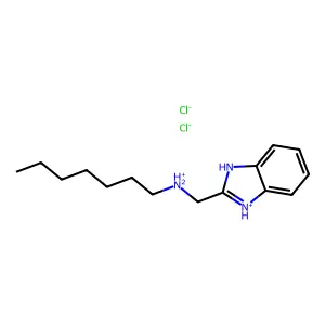 Benzimidazole, 2-(heptylaminomethyl)-, dihydrochloride structure