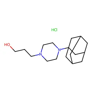 1-Piperazinepropanol, 4-(1-adamantyl)-, hydrochloride structure