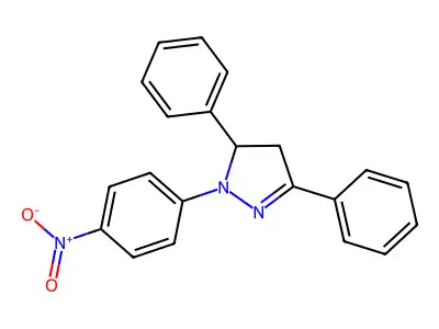1-(4-nitrophenyl)-3,5-diphenyl-4,5-dihydro-1H-pyrazole structure