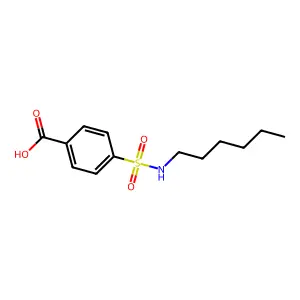 p-(Hexylsulfamoyl)benzoic acid structure