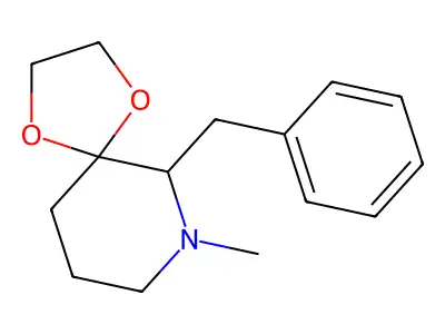 6-Benzyl-7-methyl-1,4-dioxa-7-azaspiro(4,5)decane structure