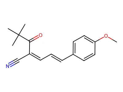 2-(2,2-Dimethylpropanoyl)-5-(4-methoxyphenyl)penta-2,4-dienenitrile structure
