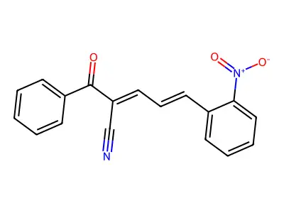 2-Benzoyl-5-(2-nitrophenyl)penta-2,4-dienenitrile structure