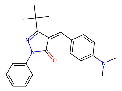 5-Tert-butyl-4-[[4-(dimethylamino)phenyl]methylene]-2-phenyl-pyrazol-3-one structure