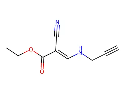 Ethyl 2-cyano-3-(prop-2-ynylamino)prop-2-enoate structure