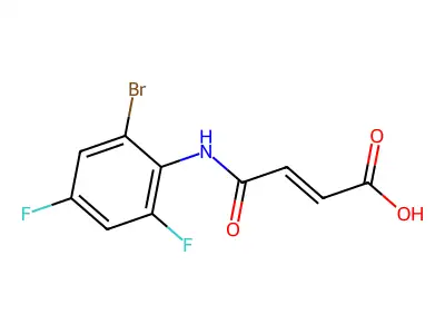 3-(N-(2-Bromo-4,6-difluorophenyl)carbamoyl)prop-2-enoic acid structure