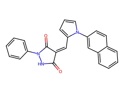 4-[[1-(2-Naphthalenyl)-1H-pyrrol-2-yl]methylene]-1-phenyl-3,5-pyrazolidinedione structure