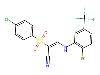 C16H9BrClF3N2O2S structure