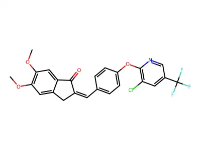 C24H17ClF3NO4 structure