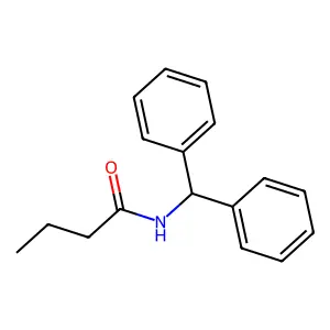 N-benzhydrylbutanamide structure