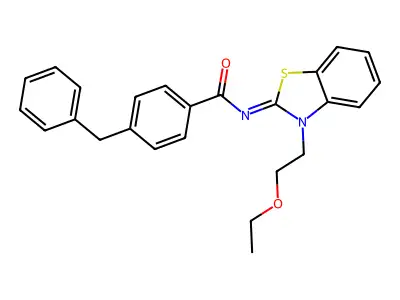 (Z)-4-benzyl-N-(3-(2-ethoxyethyl)benzo[d]thiazol-2(3H)-ylidene)benzamide structure