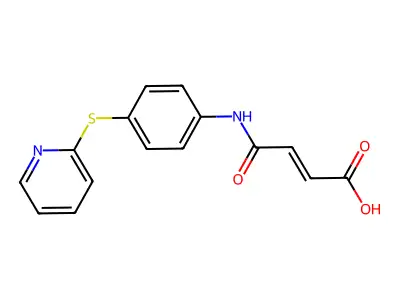 3-(N-(4-(2-Pyridylthio)phenyl)carbamoyl)prop-2-enoic acid structure
