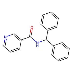 N-benzhydrylpyridine-3-carboxamide structure