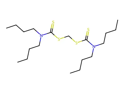 二丁基二硫代氨基甲酸亚甲酯 structure