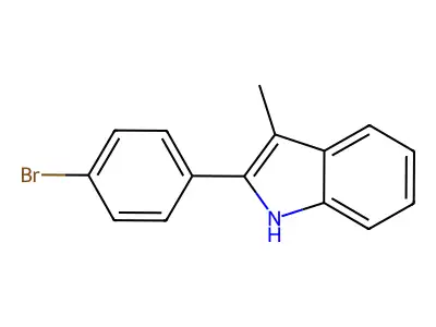 2-(4-bromophenyl)-3-methyl-1H-indole structure