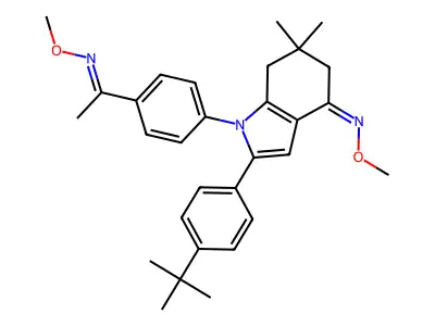 Aza(1-(4-(2-aza-2-methoxy-1-methylvinyl)phenyl)-2-(4-(tert-butyl) structure