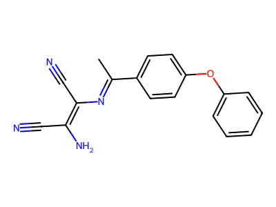 2-Amino-3-[1-(4-phenoxyphenyl)ethylideneamino]but-2-enedinitrile structure