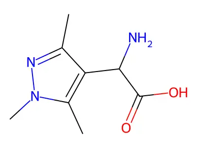 amino(1,3,5-trimethyl-1H-pyrazol-4-yl)acetic acid structure