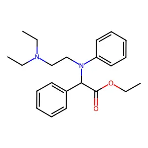Glycine, N-(2-(diethylamino)ethyl)-N,2-diphenyl-, ethyl ester structure