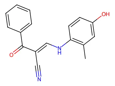 3-((4-Hydroxy-2-methylphenyl)amino)-2-(phenylcarbonyl)prop-2-enenitrile structure