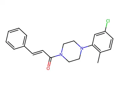 1-[4-(5-Chloro-2-methyl-phenyl)piperazin-1-yl]-3-phenyl-prop-2-en-1-one structure