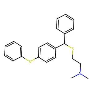 Ethylamine, N,N-dimethyl-2-((alpha-phenyl-p-(phenylthio)benzyl)thio)- structure