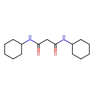 Propanediamide, N,N'-dicyclohexyl- structure