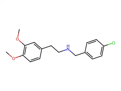 N-[(4-chlorophenyl)methyl]-2-(3,4-dimethoxyphenyl)ethanamine structure