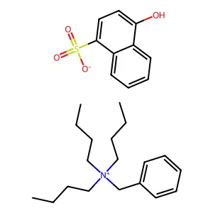 Benzenemethanaminium, N,N,N-tributyl-, 4-hydroxy-1-naphthalenesulfonate (1:1) structure