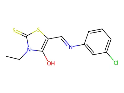 5-(((3-Chlorophenyl)amino)methylene)-3-ethyl-2-thioxo-1,3-thiazolidin-4-one structure