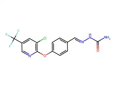[[4-[3-chloro-5-(trifluoromethyl)pyridin-2-yl]oxyphenyl]methylideneamino]urea structure