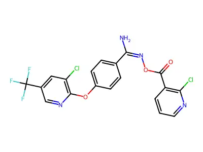 C19H11Cl2F3N4O3 structure