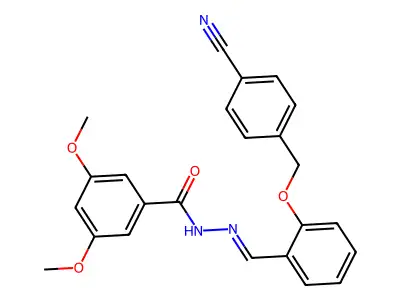 3,5-Dimethoxybenzoic acid 2-[[2-[(4-cyanophenyl)methoxy]phenyl]methylene]hydrazide structure