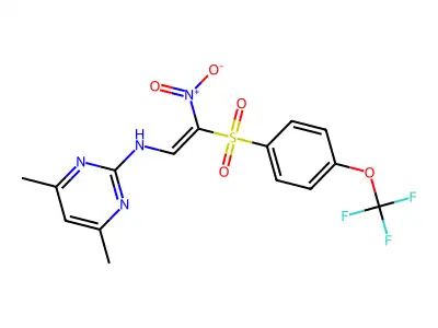 C15H13F3N4O5S structure