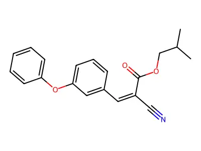 Isobutyl 2-cyano-3-(3-phenoxyphenyl)prop-2-enoate structure