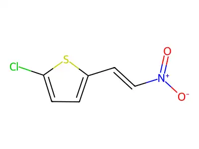 2-chloro-5-[(E)-2-nitroethenyl]thiophene structure