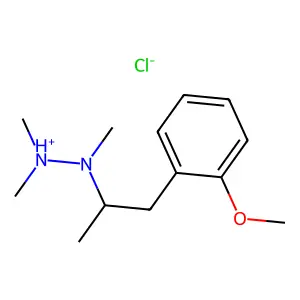 Hydrazine, 1-(o-methoxy-alpha-methylphenethyl)-1,2,2-trimethyl-, hydrochloride structure