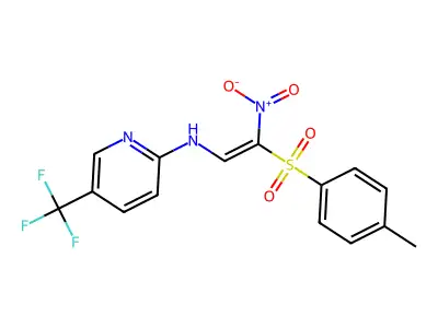 1-((4-METHYLPHENYL)SULFONYL)-1-NITRO-2-((5-(TRIFLUOROMETHYL)(2-PYRIDYL))AMINO)ETHENE structure