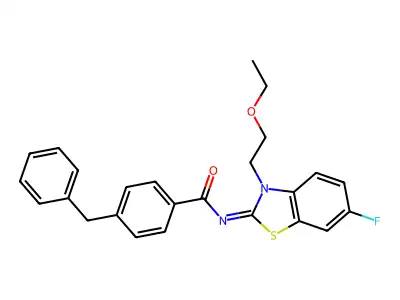 (Z)-4-benzyl-N-(3-(2-ethoxyethyl)-6-fluorobenzo[d]thiazol-2(3H)-ylidene)benzamide structure