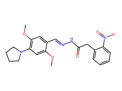 2-Nitrobenzeneacetic acid 2-[[2,5-dimethoxy-4-(1-pyrrolidinyl)phenyl]methylene]hydrazide structure