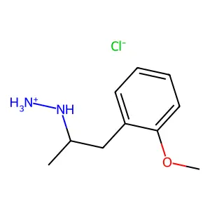 Hydrazine, 1-(o-methoxy-alpha-methylphenethyl)-, hydrochloride structure